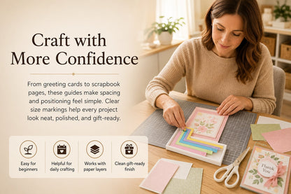 🔥 Last Day 47% OFF - Card Making Alignment Guides Set | Create Perfectly Aligned Handmade Cards Without Guesswork or Crooked Corners ✨