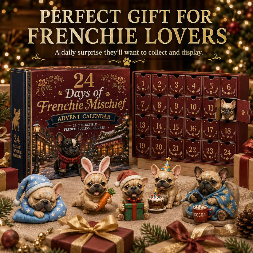 🎁 Last Day 50% OFF✨-🐶24-Day French Bulldog Advent Calendar with 24 Unique Characters & Daily Holiday Surprises 🎄