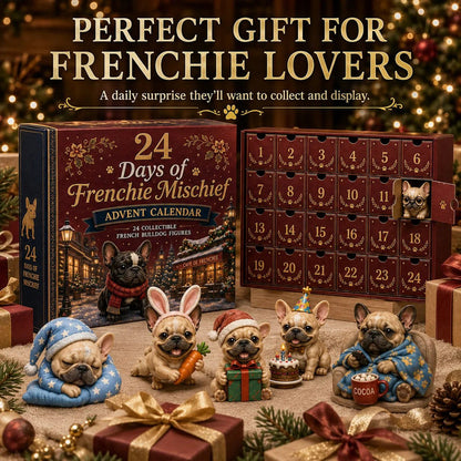 🎁 Last Day 50% OFF✨-🐶24-Day French Bulldog Advent Calendar with 24 Unique Characters & Daily Holiday Surprises 🎄