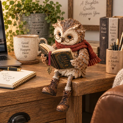 ⏰ Limited Time 50% OFF ⚡ -🦉 Reading Owl Figurine