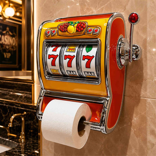 🎲 Last Day 50% OFF✨-🎰Retro Slot Machine Toilet Paper Holder for Fun & Quirky Bathroom Decor 🧻