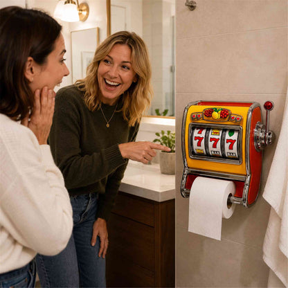 🎲 Last Day 50% OFF✨-🎰Retro Slot Machine Toilet Paper Holder for Fun & Quirky Bathroom Decor 🧻