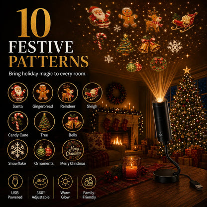 🔥 Last Day 50% OFF✨-🎄Plug & Play HD Holiday Projector for Easy Christmas & Halloween Decor 👻
