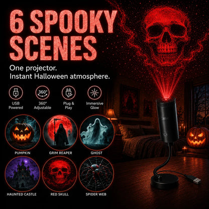 🔥 Last Day 50% OFF✨-🎄Plug & Play HD Holiday Projector for Easy Christmas & Halloween Decor 👻
