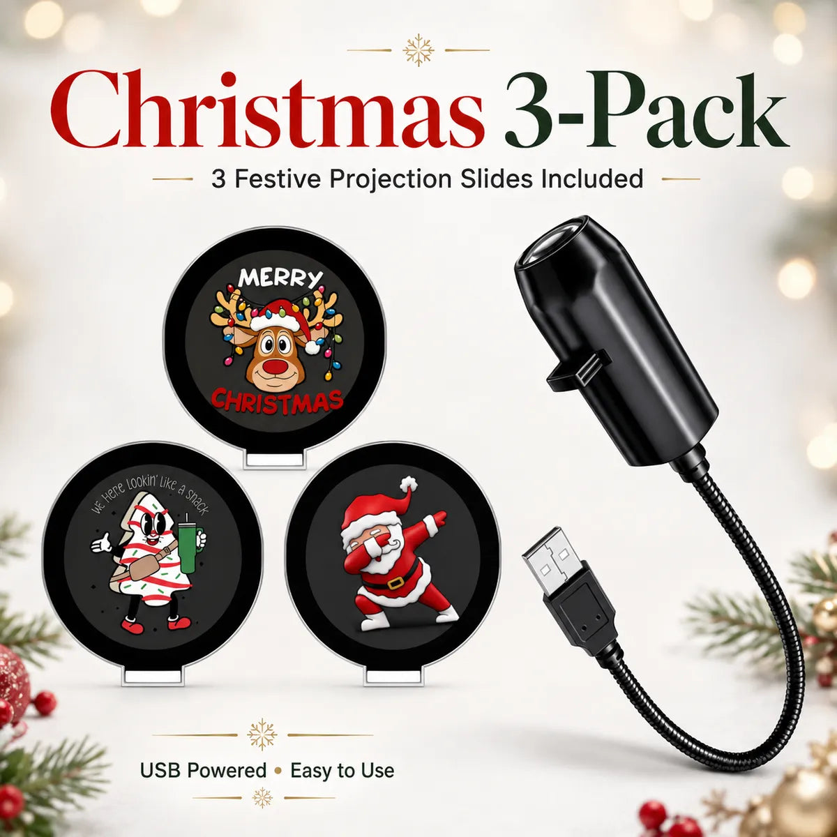🔥 Last Day 50% OFF✨-🎄Plug & Play HD Holiday Projector for Easy Christmas & Halloween Decor 👻