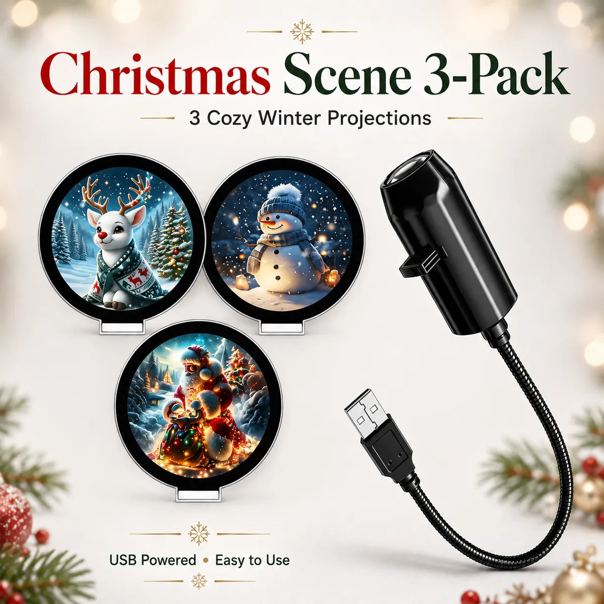🔥 Last Day 50% OFF✨-🎄Plug & Play HD Holiday Projector for Easy Christmas & Halloween Decor 👻