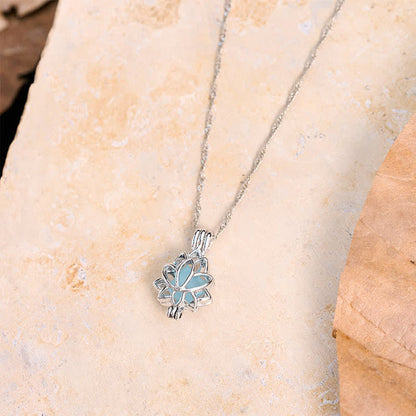 💙 Holiday Celebration 50% OFF ✨-Find Your Peace with This Beautiful Aquamarine Lotus Necklace ✨