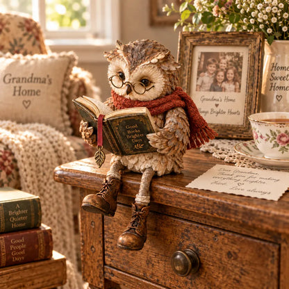 ⏰ Limited Time 50% OFF ⚡ -🦉 Reading Owl Figurine