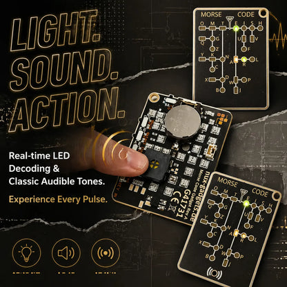 🔥 Last Day 50% OFF✨-📟 Morse Code Trainer Card Pro (LED Edition)