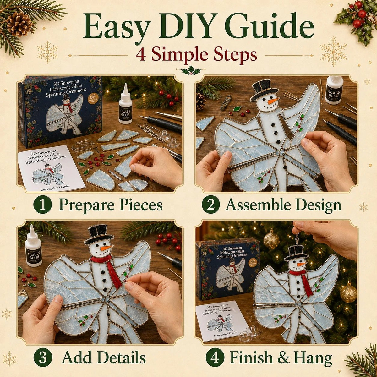 ⏳ Last Day 50% OFF –✝️Beginner-Friendly 3D Christian & Christmas Suncatcher DIY Kit 🎄