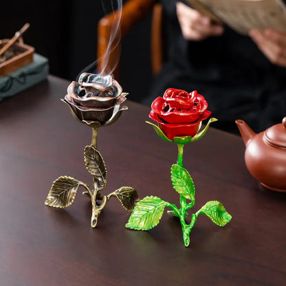 🌸 Holiday Celebration 50% OFF ✨-🌹Rose Aroma Meditation Incense Burner for Relaxing Moments 🕯️