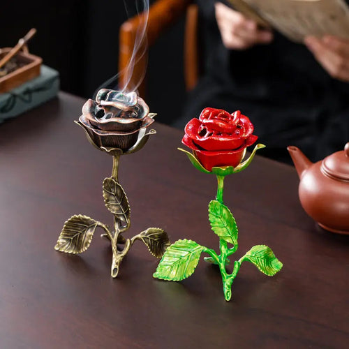 🌸 Holiday Celebration 50% OFF ✨-🌹Rose Aroma Meditation Incense Burner for Relaxing Moments 🕯️