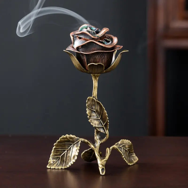 🌸 Holiday Celebration 50% OFF ✨-🌹Rose Aroma Meditation Incense Burner for Relaxing Moments 🕯️