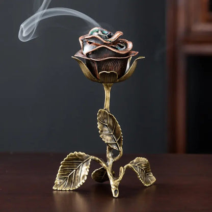 🌸 Holiday Celebration 50% OFF ✨-🌹Rose Aroma Meditation Incense Burner for Relaxing Moments 🕯️