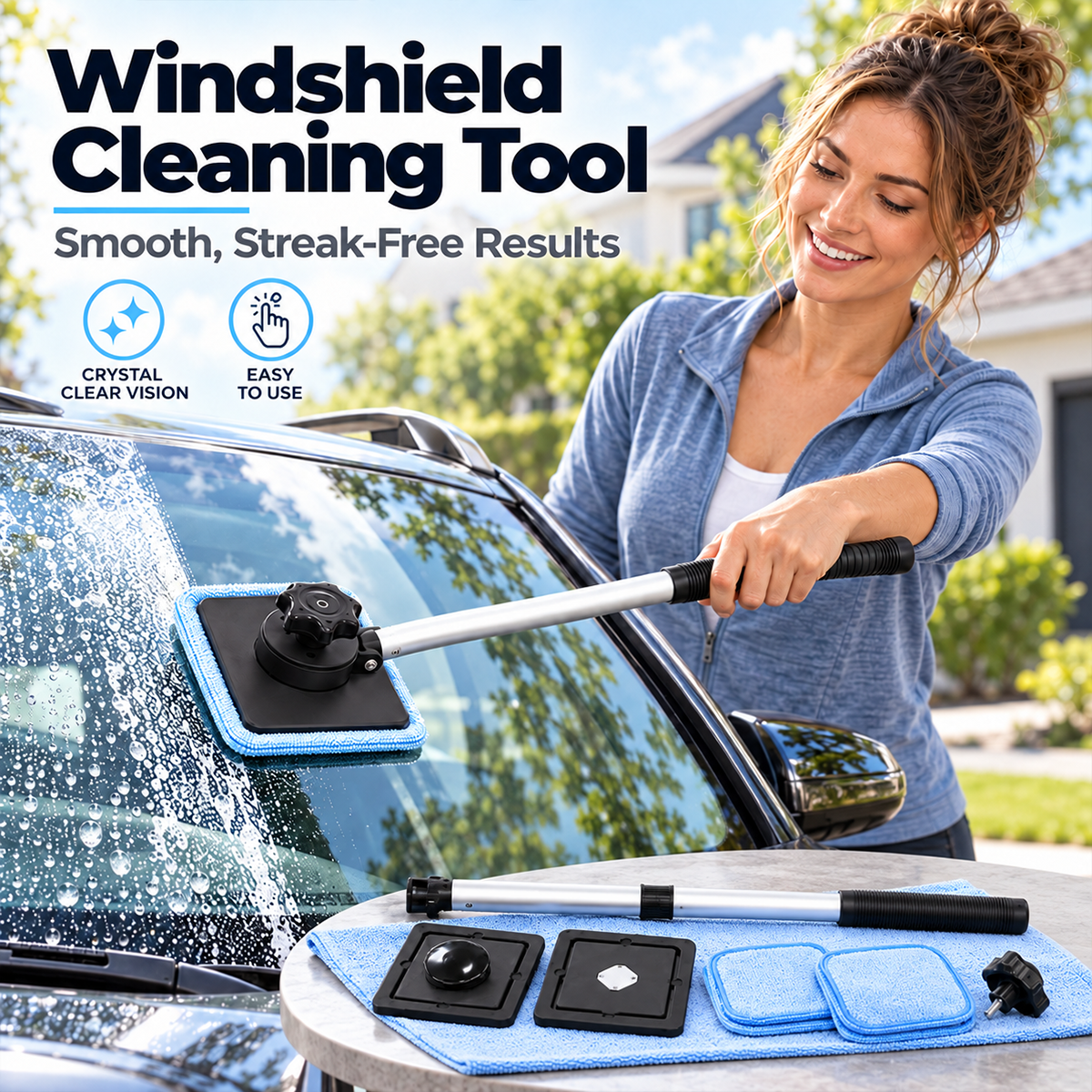 🎉 50% OFF — Save Big ✨-🚗 Dual-Sided Magnetic Windshield Cleaner – Clean Both Sides at Once