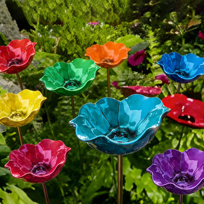 🌸 Handmade Metal Flower Garden Stake – Charming Outdoor Garden Decor