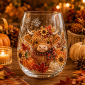 🔥 Last Day 50% OFF✨-🍂Autumn Harvest 3D Glass Cup Gift Set – 6 Festive Designs