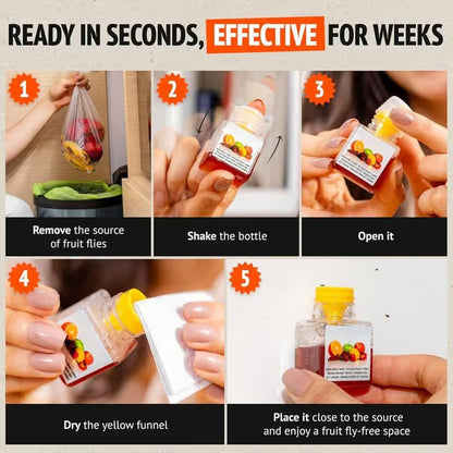 🍎Ultra-Strong Fruit Fly Trap – Easy to Use, Long-Lasting Up to 3 Weeks & Powerful Pest Control! 🚫✨