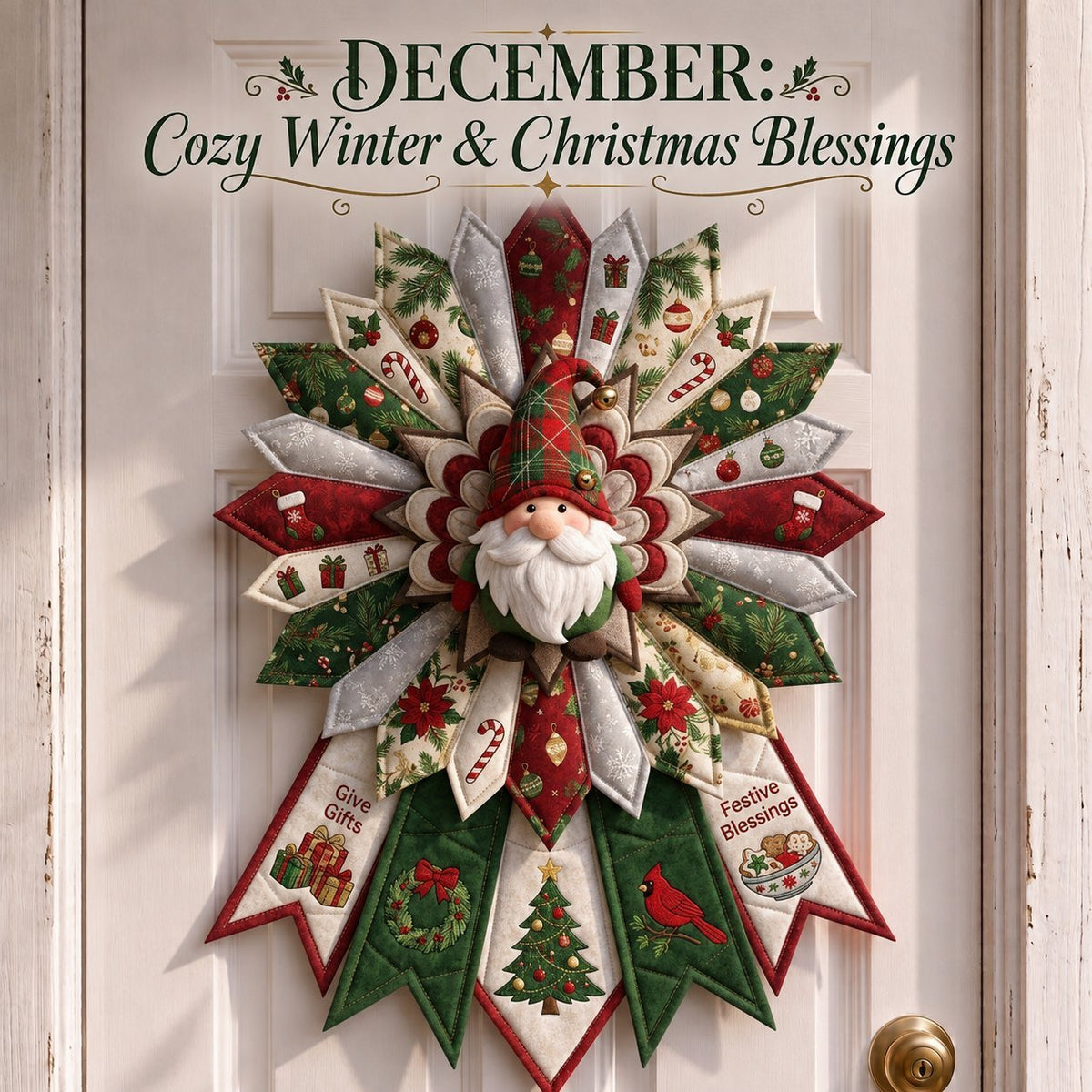 🧵Last day Promotion 🔥-🌸Beginner-Friendly 12-Month Seasonal Quilted Door Hanger Sewing Kit  💕