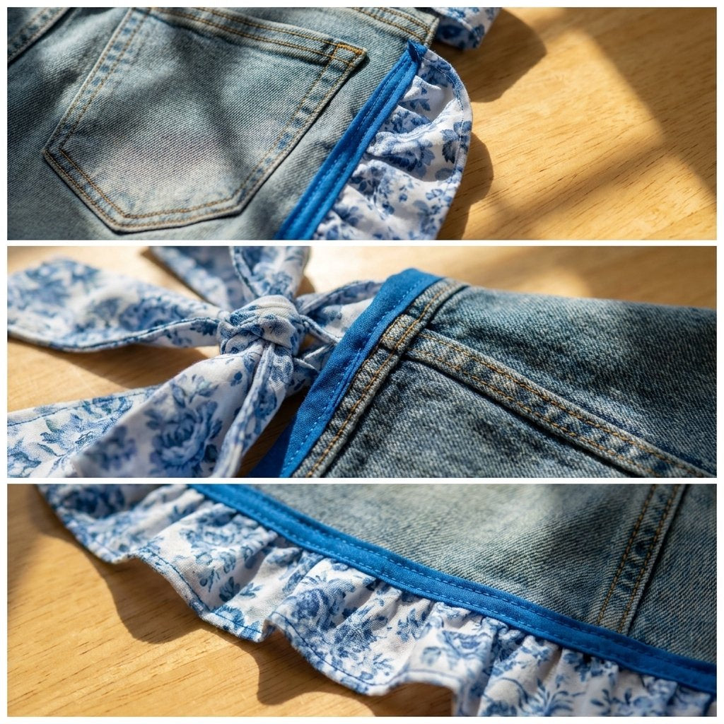 👖 Denim Echo Ruffle Apron