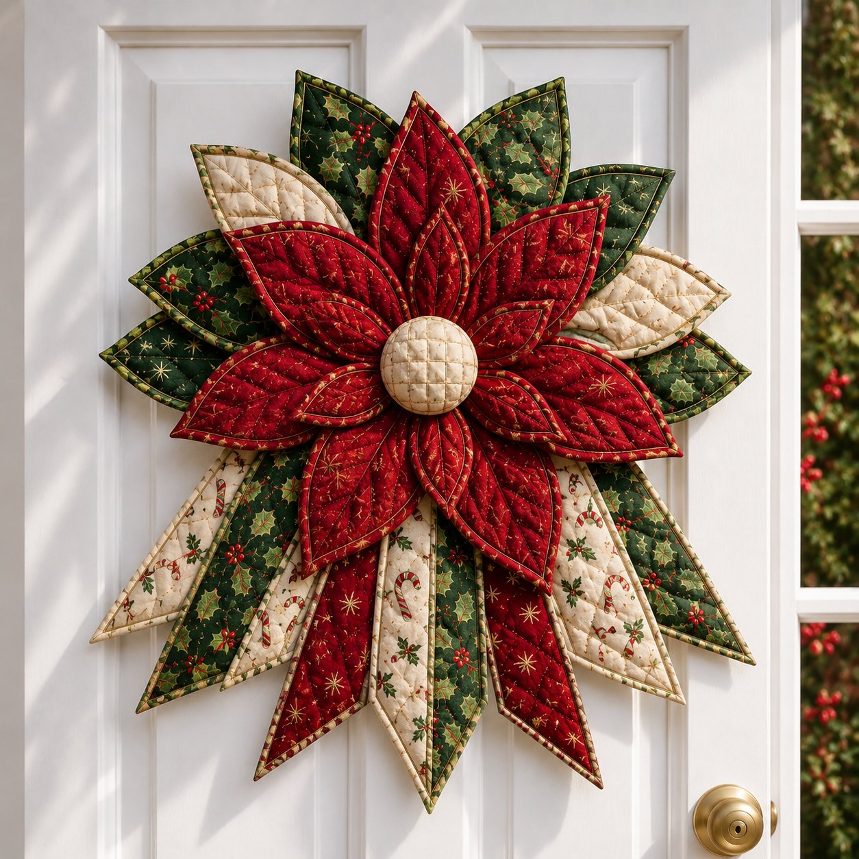 🎉 Holiday Celebration 50% OFF 🎄 – Festive Quilted Christmas Door Hanging DIY Sewing Kit