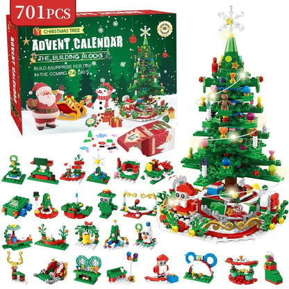 ⏰Last day Promotion 🔥-🎄 DIY Christmas Countdown Building Block Set with Daily Surprise Blind Boxes 🎁