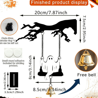 ⏰Last day Promotion 🔥-🦇 Halloween Acrylic Bat Hanging Sign –Festive Welcome Plaque