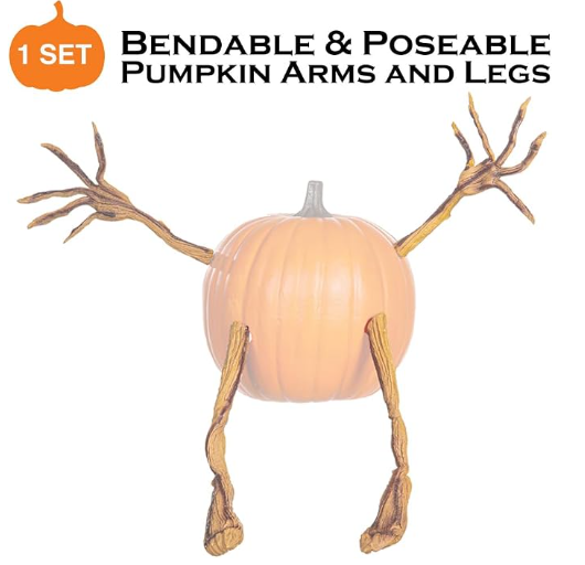 🔥 Last Day 50% OFF✨-🎃 Bendable Pumpkin Arms & Legs for Fun DIY Halloween Decor & Creative Carving 👻