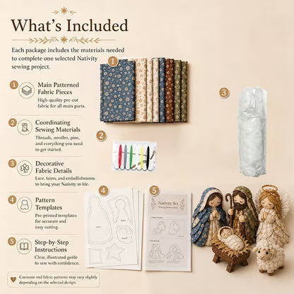 🔥 Last Day 50% OFF✨-🎄 DIY Patchwork Nativity Sewing Kit for Meaningful Holiday Crafting  Decor ✨