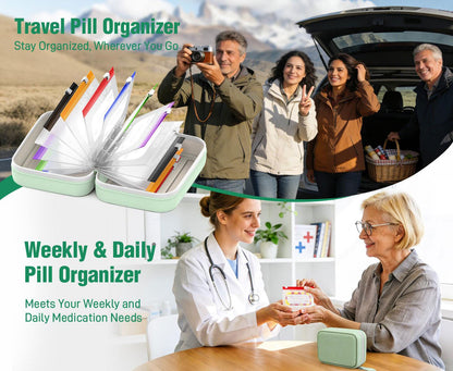 💊💧 A8 Waterproof Pill Pouch Set – 7–14 Day Storage, Crush-Resistant & Travel-Friendly ✨🧳