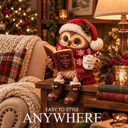 🍂 Holiday Celebration 50% OFF ✨-🦉Heartwarming Reading Owl Figurine for Cozy Book Lover Decor 📚