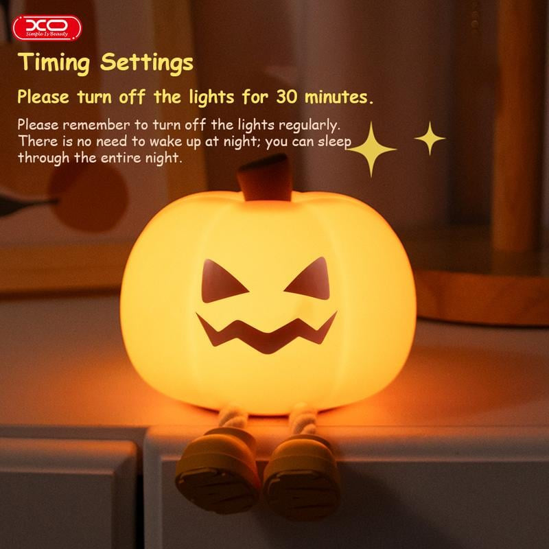 😴 Last Day 50% OFF✨-🎃Ultimate Pumpkin Night Light for a Cozy Halloween Glow All Night Long ✨