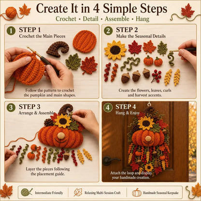 ⏰Last day Promotion 🔥-🧶 DIY 3D Crochet Door Hanger Kit for Creative Seasonal Home Decor ✨💕