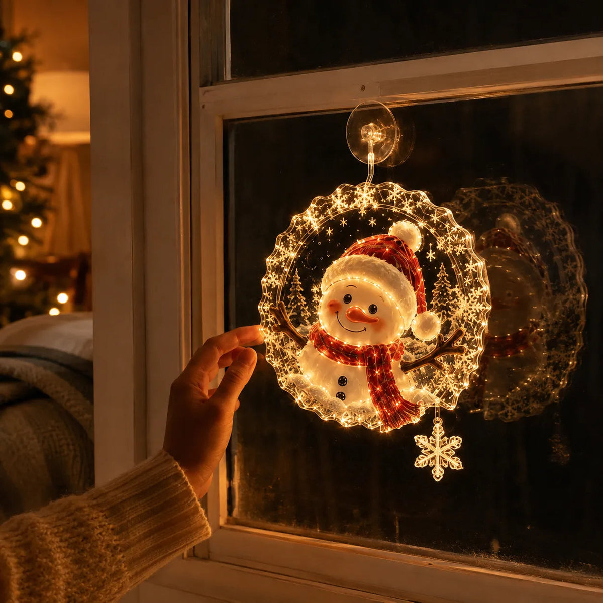 🔥 Last Day 50% OFF✨-🎄Lighted Christmas Window Decor with Warm LEDs🪟