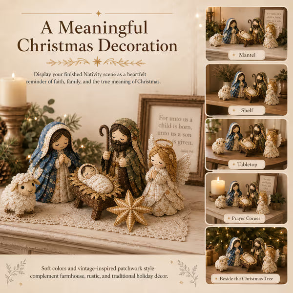 🔥 Last Day 50% OFF✨-🎄 DIY Patchwork Nativity Sewing Kit for Meaningful Holiday Crafting  Decor ✨