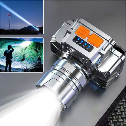 🔥 Hot Limited Sale 80% OFF 🔥 Portable Waterproof Smart LED Headlamp 💡 Motion Sensor + USB Rechargeable | Hands-Free Outdoor Essential for Fishing, Camping & More 🏕️