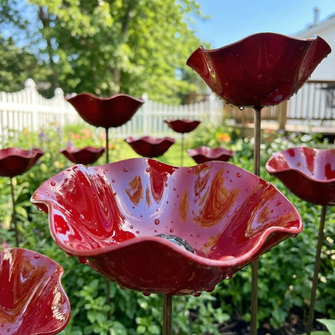 🌸 Handmade Metal Flower Garden Stake – Charming Outdoor Garden Decor