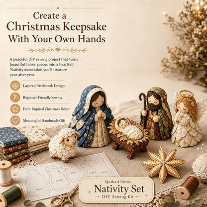 🔥 Last Day 50% OFF✨-🎄 DIY Patchwork Nativity Sewing Kit for Meaningful Holiday Crafting  Decor ✨
