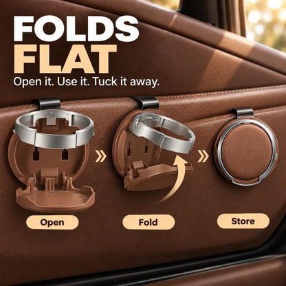 🥤 Last Day 50% OFF✨-🚗Foldable Car Door Cup Holder & Phone Stand for Easy 📱