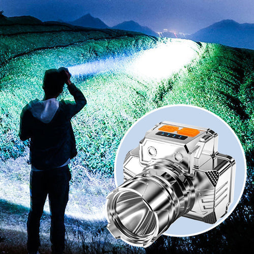 🔥 Hot Limited Sale 80% OFF 🔥 Portable Waterproof Smart LED Headlamp 💡 Motion Sensor + USB Rechargeable | Hands-Free Outdoor Essential for Fishing, Camping & More 🏕️