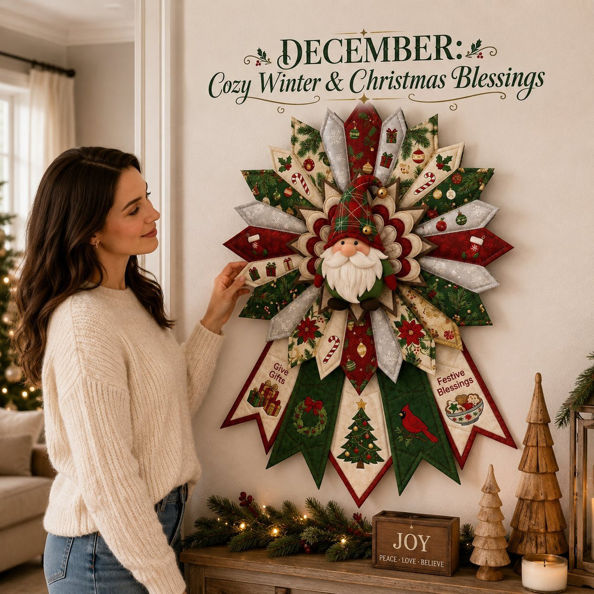 🧵Last day Promotion 🔥-🌸Beginner-Friendly 12-Month Seasonal Quilted Door Hanger Sewing Kit  💕