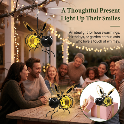 🎁Last day Promotion 🔥-🐝Outdoor Hanging Solar Bee Light for Charming Garden Glow & Whimsical Yard Decor ✨