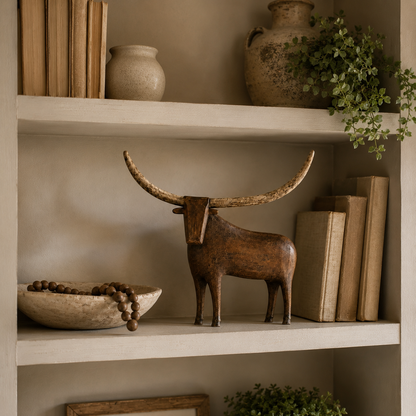 🔥 Today Only 50% OFF-🐂Vintage Longhorn Bull Sculpture