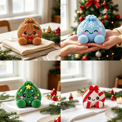 🎄Last Day 50% OFF✨-🥟Christmas Dumpling Plush Blind Box Collection for Cute Holiday Surprises 🎁