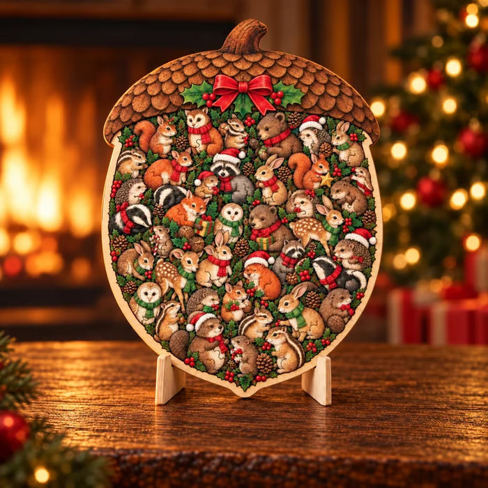 🔥 Last Day 50% OFF✨-🧩Wooden Christmas Puzzle with Stand – 8 Festive Designs to Build & Display 🎄