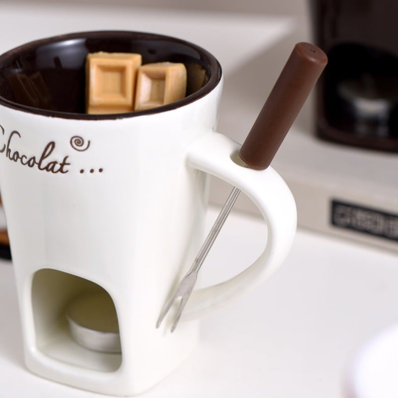 ☕ Last Day 50% OFF🕯️-🍫Handmade Chocolate Melting Mug for Cozy DIY Fondue & Sweet Holiday Treats 🎄