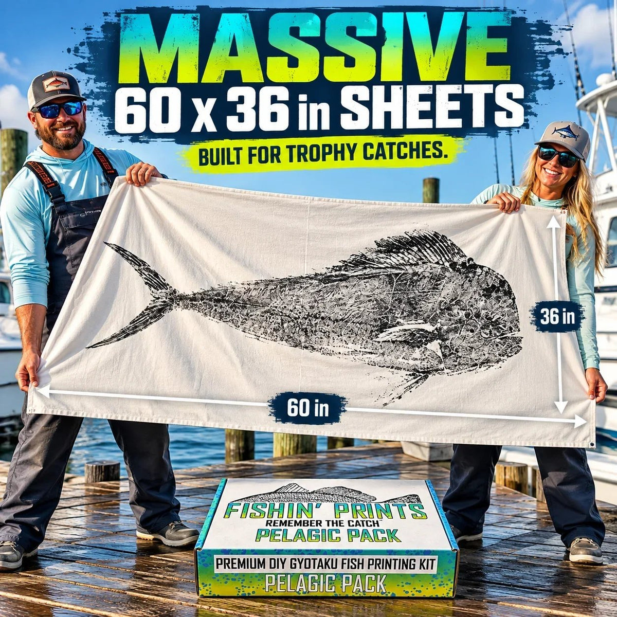 🎣 DIY Gyotaku Fish Printing Kit - Turn Your Catch Into a Masterpiece
