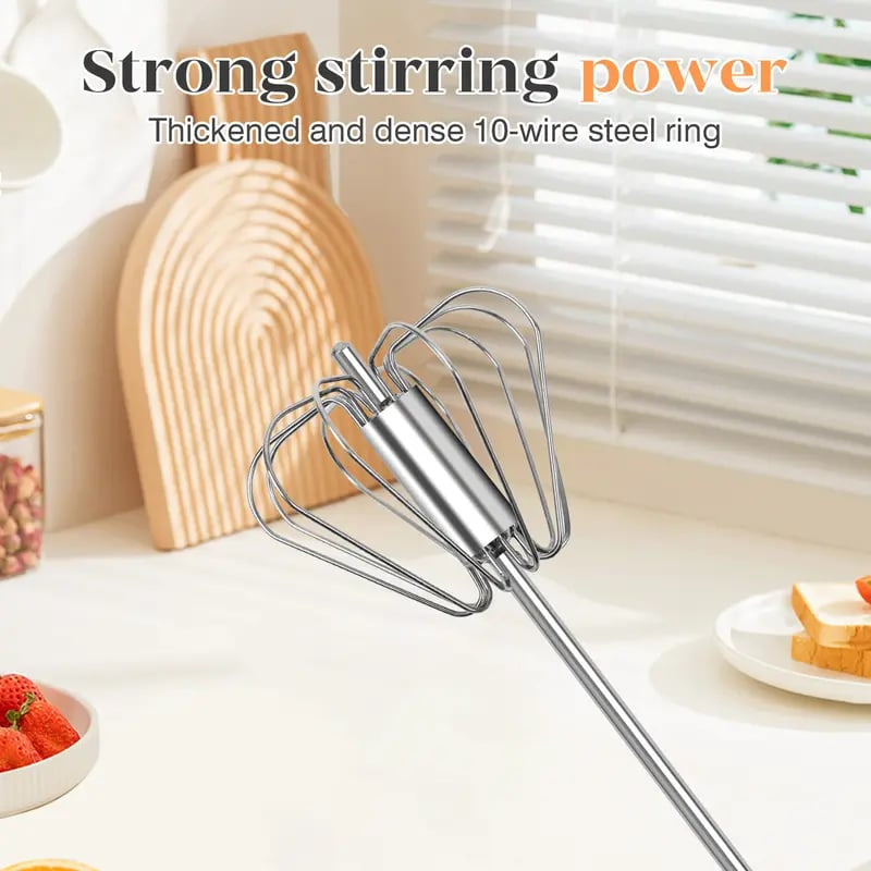 Hand-Push Rotary Whisk