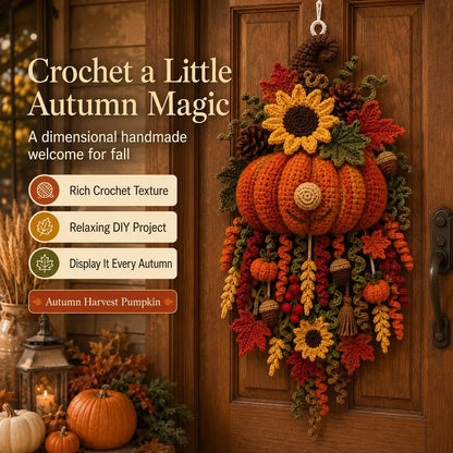 ⏰Last day Promotion 🔥-🧶 DIY 3D Crochet Door Hanger Kit for Creative Seasonal Home Decor ✨💕