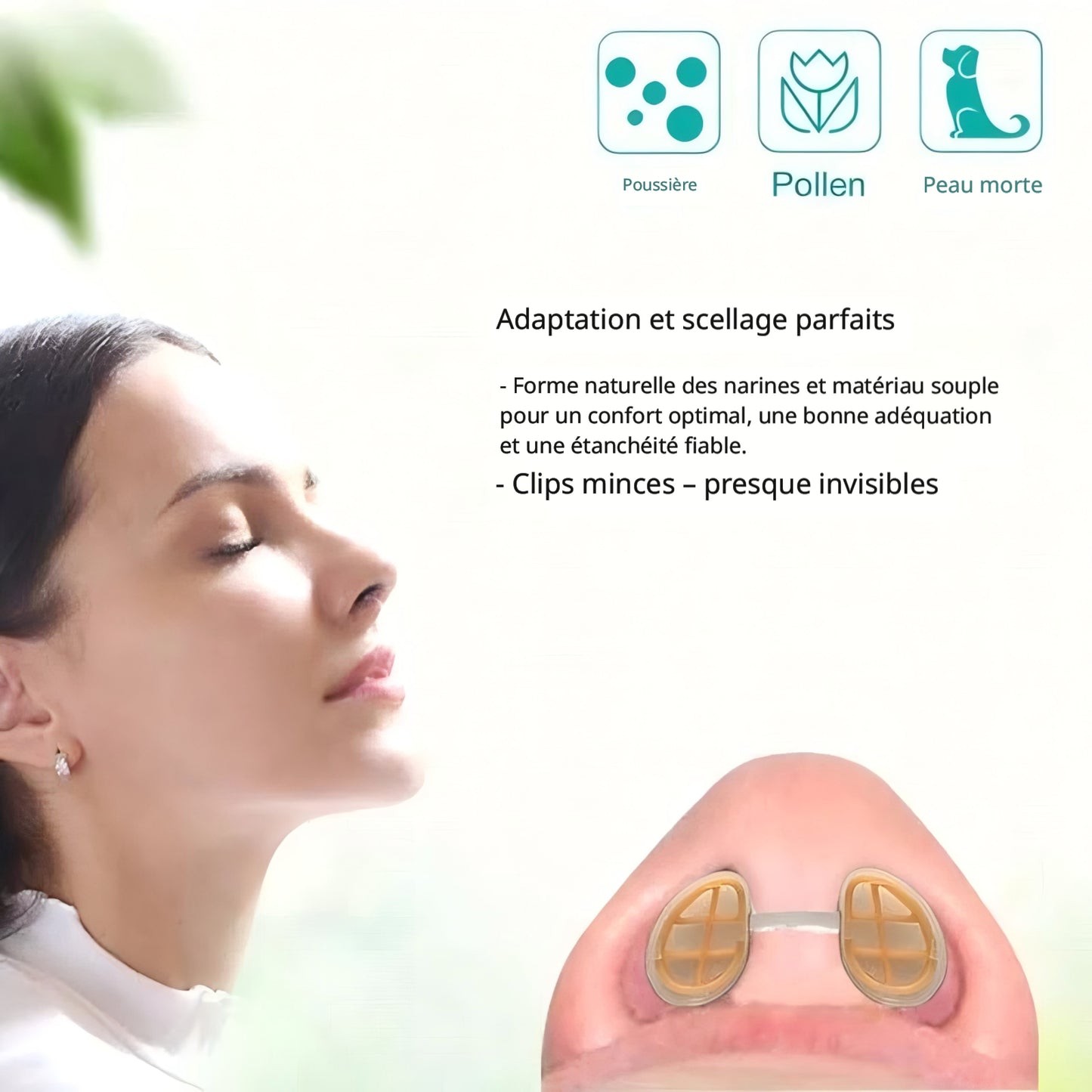 Filtre nasal invisible anti-poussière